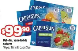 Smart & Final Capri sun bebidas, variedad de sabores oferta