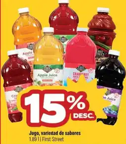 Smart & Final First Street Jugo, variedad de sabores oferta