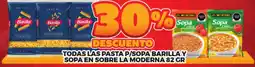 Merco La moderna todas las pasta p/sopa barilla y sopa en sobre oferta