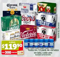 Soriana Mercado Corona Extra Amstel Ultra Dos Equis Coors Light Indio Victoria Tecate Modelo Bud Light oferta