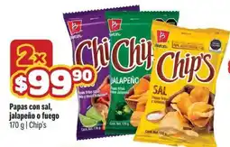 Smart & Final Chip's papas con sal, jalapeño o fuego oferta