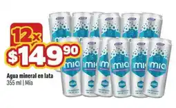 Smart & Final Mía agua mineral en lata oferta