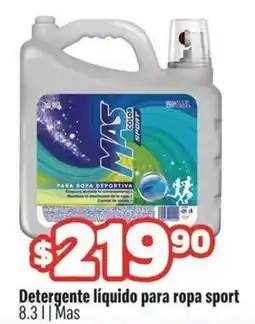 Smart & Final Mas detergente liquido para ropa sport oferta