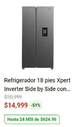 Elektra Refrigerador 18 pies Xpert Inverter Side by Side oferta