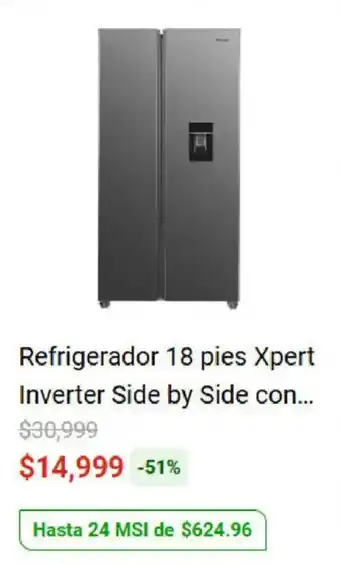 Refrigerador 18 pies Xpert Inverter Side by Side