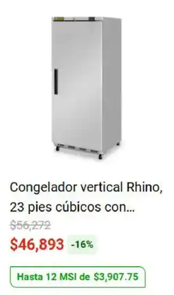 Elektra Rhino congelador vertical oferta