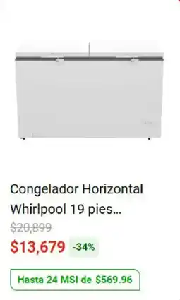 Elektra Whirlpool congelador horizontal oferta