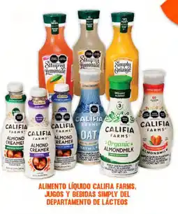 La Comer Alimento líquido califia farms, jugos y bebidas simply del departamento de lácteos oferta