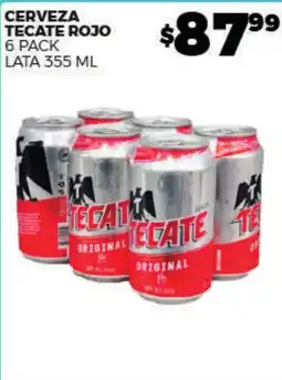 Merco Tecate rojo cerveza lata oferta