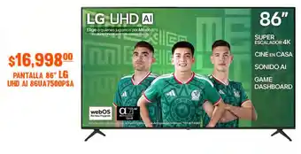 La Comer Lg pantalla 86" oferta