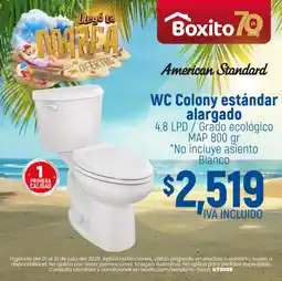 Boxito American Standard WC Colony estándar alargado oferta
