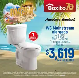 Boxito American Standard WC Mainstream alargado oferta