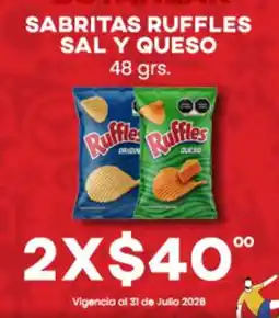 Del Rio Ruffles sabritas sal y queso oferta