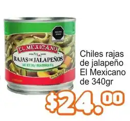 Merza El Mexicano chiles rajas de jalapeño oferta