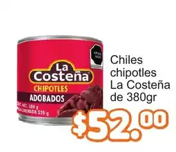 Merza La Costeña chiles chipotles adobados oferta