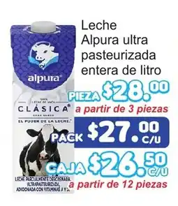 Merza Alpura leche ultra pasteurizada entera de litro oferta