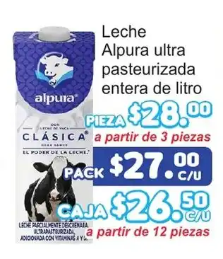 Merza Alpura leche ultra pasteurizada entera de litro oferta
