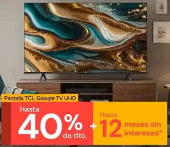 Tcl pantalla google tv uhd