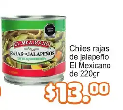 Merza El Mexicano rajas de jalapeños oferta
