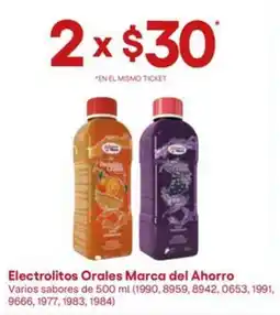Farmacias del Ahorro Electrolitos Orales Marca del Ahorro oferta