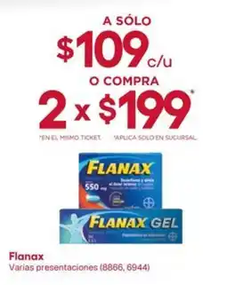 Farmacias del Ahorro Flanax varias presentaciones oferta