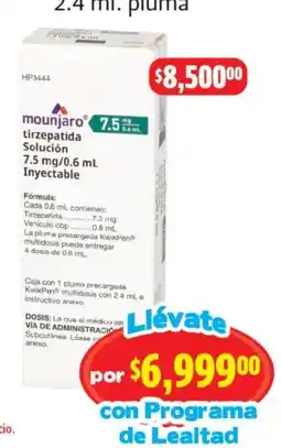 Farmacias Guadalajara mounjaro tirzepatida oferta