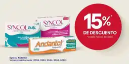 Farmacias del Ahorro Syncol, andantol oferta