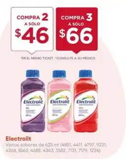 Farmacias del Ahorro Electrolit Varios sabores oferta