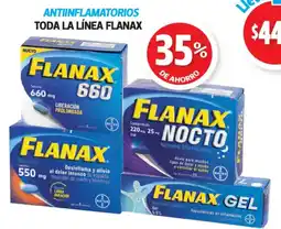 Farmacias Guadalajara Flanax toda la línea oferta