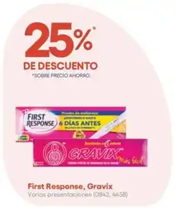 Farmacias del Ahorro First response, gravix oferta