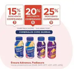 Farmacias del Ahorro Ensure advance, pediasure oferta