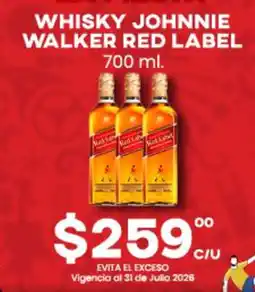 Del Rio Johnnie walker whisky red label oferta