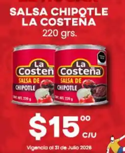 Del Rio La costeña salsa de chipotle oferta