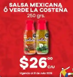 Del Rio La Costeña salsa mexicana ó verde oferta