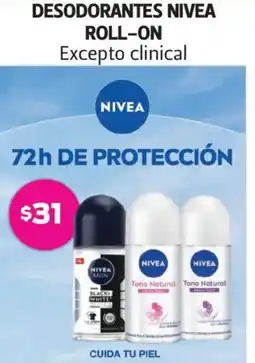 Farmacias Guadalajara Nivea desodorantes roll-on oferta