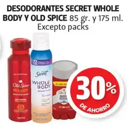 Farmacias Guadalajara Secret y Old spice whole body desodorantes oferta