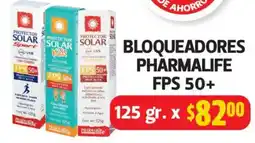 Farmacias Guadalajara pharmalife bloqueadores fps 50+ oferta