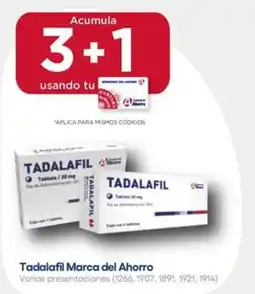 Farmacias del Ahorro Marca del ahorro tadalafil oferta