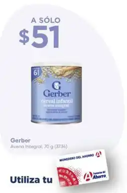Farmacias del Ahorro Gerber cereal infantil avena integral oferta
