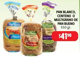 Farmacias Guadalajara Pan Bueno pan blanco, centeno o multigrano oferta