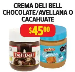 Farmacias Guadalajara Deli Bell crema de chocolate o cacahuate oferta