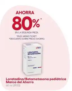 Farmacias del Ahorro Marca del Ahorro Loratadina/Betametasona pediátrica oferta