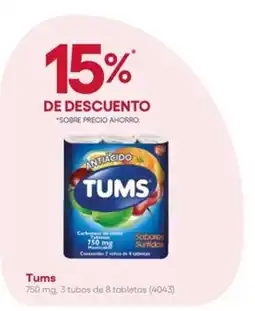 Farmacias del Ahorro Tums oferta