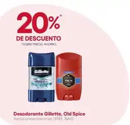 Farmacias del Ahorro Gillette o Old Spice desodorante oferta
