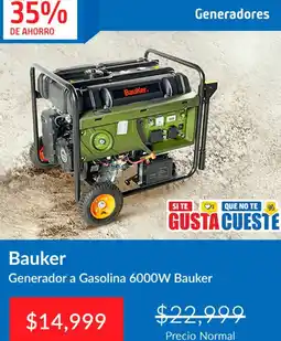 Sodimac Homecenter Bauker Generador a Gasolina 6000W oferta