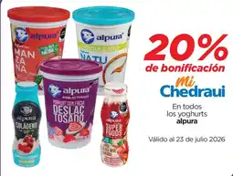 Chedraui En todos los yoghurts alpura oferta