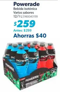 Sam's Club Powerade Bebida isotónica Varios sabores oferta