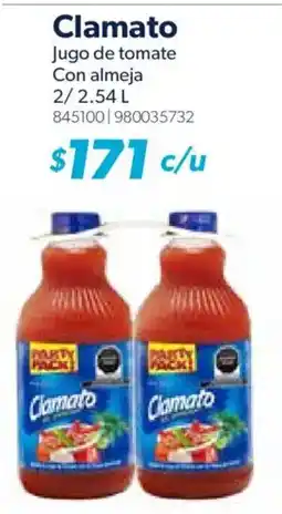Sam's Club Clamato Jugo de tomate Con almeja oferta