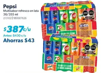 Pepsi multisabor refresco en lata