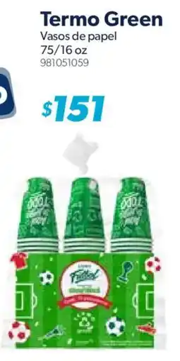 Sam's Club Termo Green Vasos de papel oferta